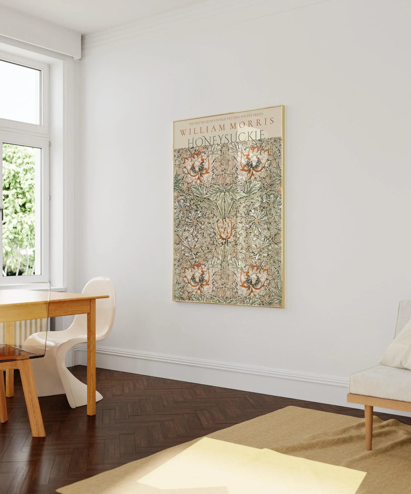 William Morris Honeysuckle Print: Vintage Botanical Art Poster