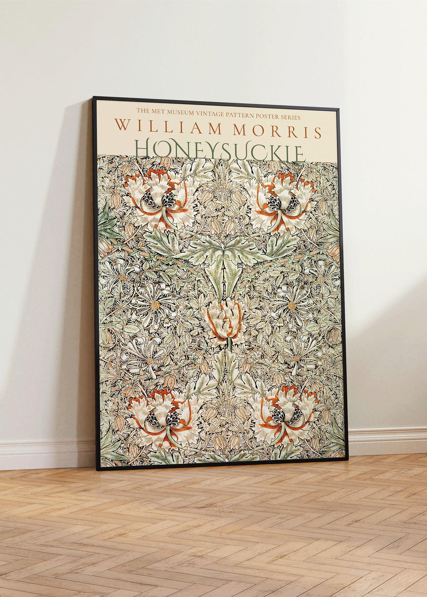 William Morris Honeysuckle Print: Vintage Botanical Art Poster