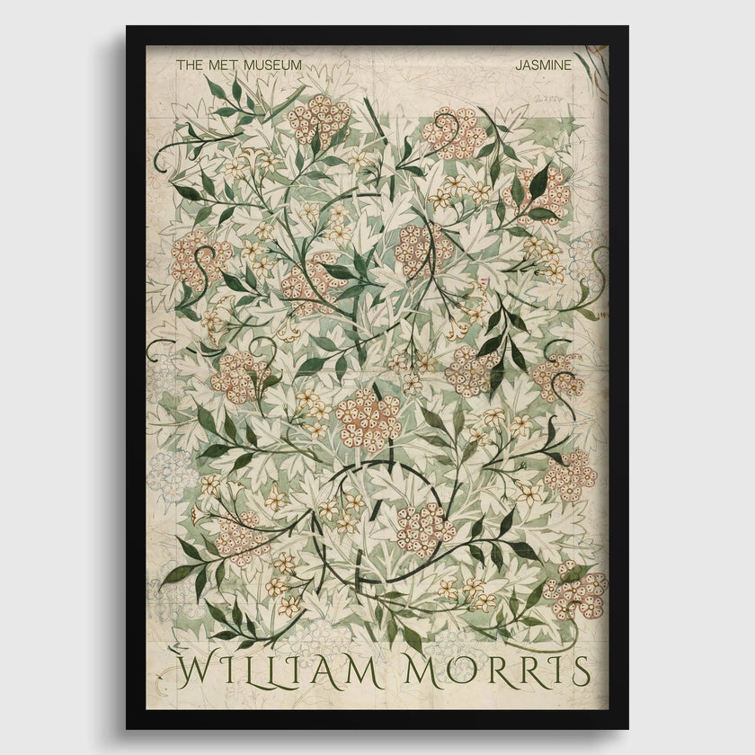 William Morris Jasmine Print: Vintage Botanical Art, Giclee Fine Art