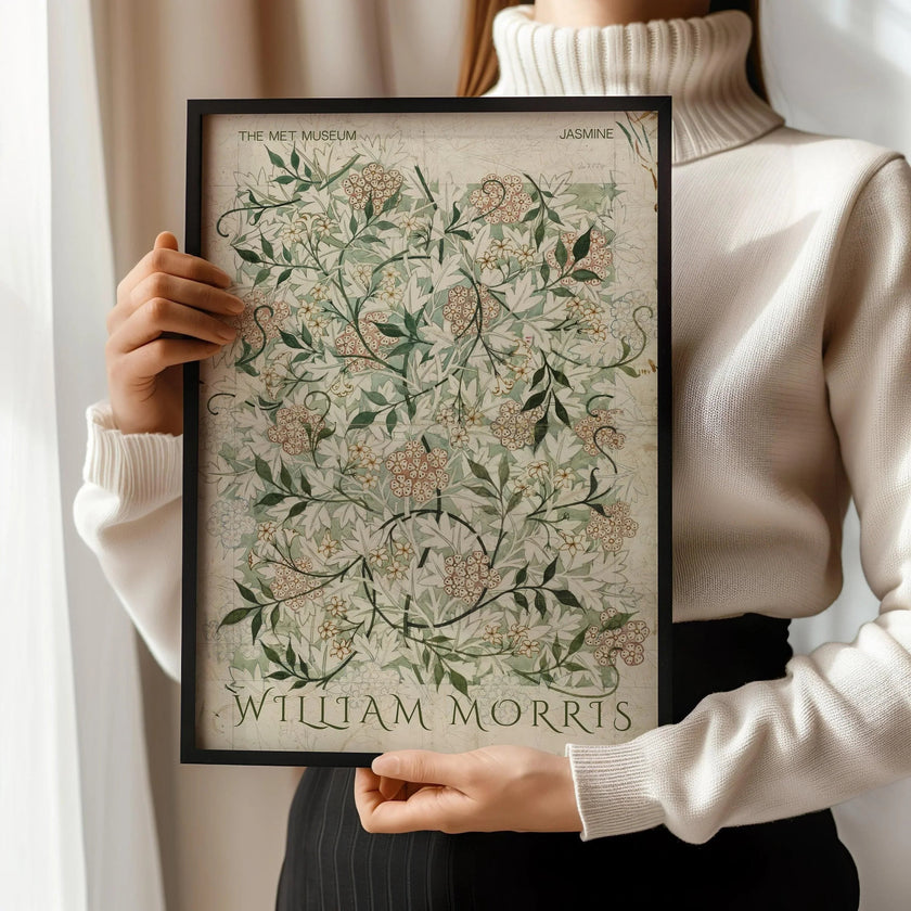 William Morris Jasmine Print: Vintage Botanical Art, Giclee Fine Art