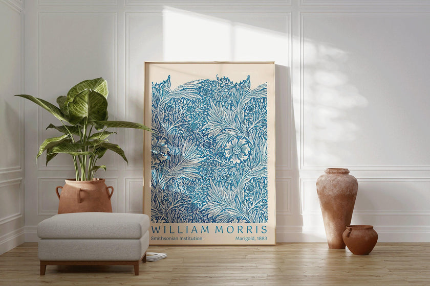William Morris Marigold Print: Vintage Botanical Poster