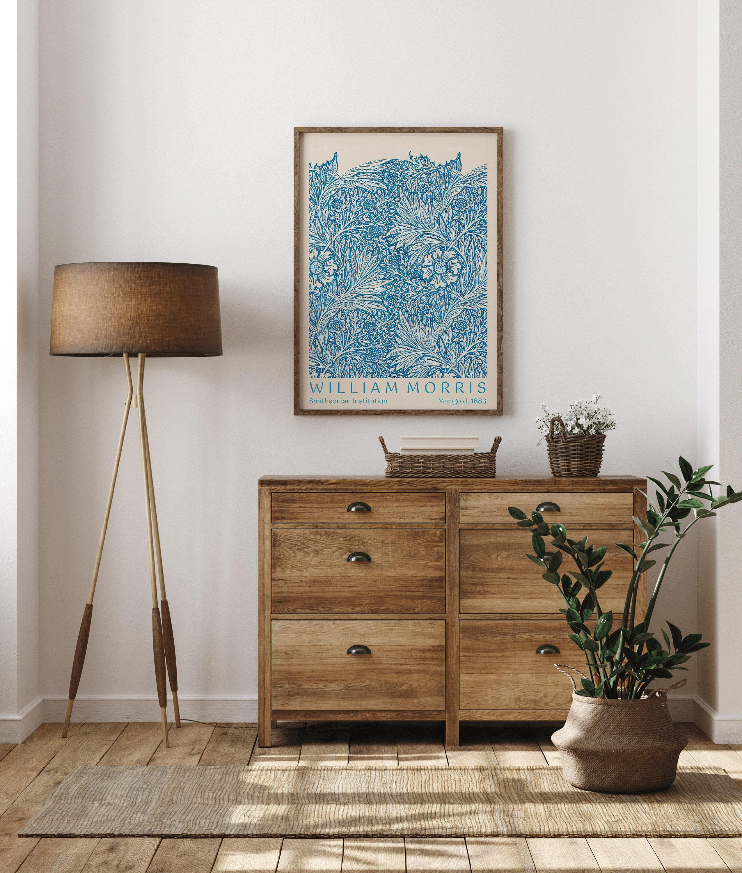 William Morris Marigold Print: Vintage Botanical Poster