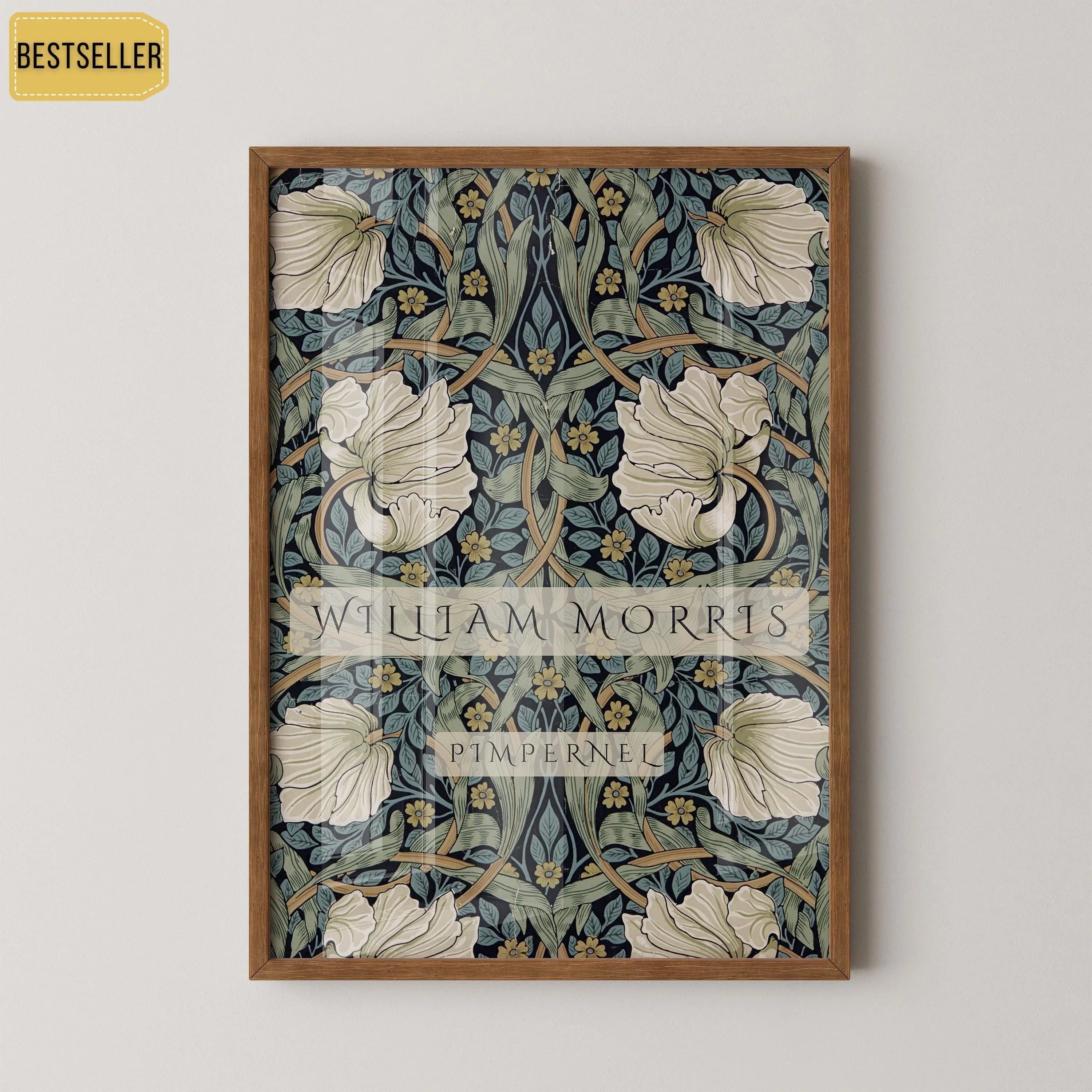 William Morris Pimpernel Art Print: Vintage Botanical Giclee Poster