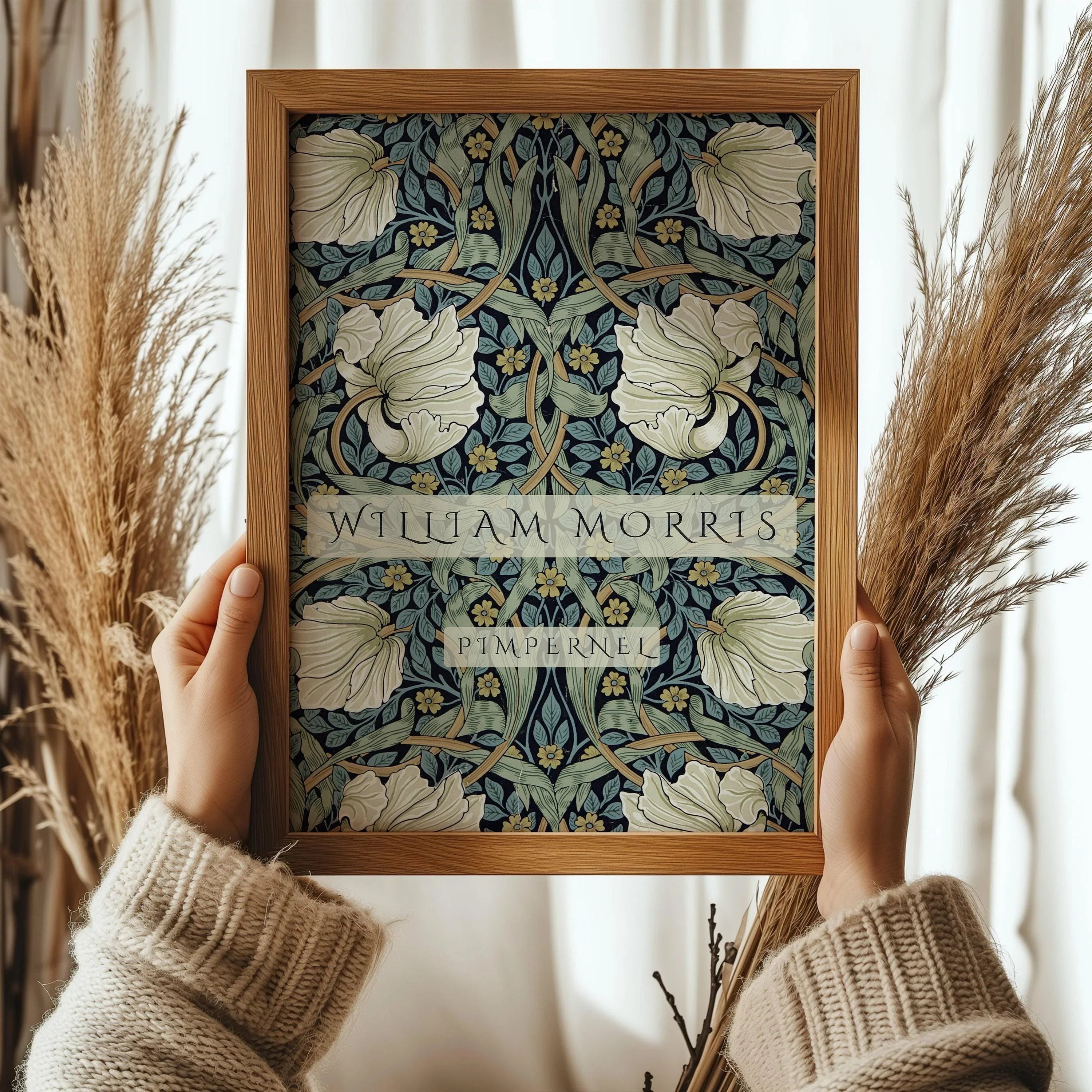 William Morris Pimpernel Art Print: Vintage Botanical Giclee Poster