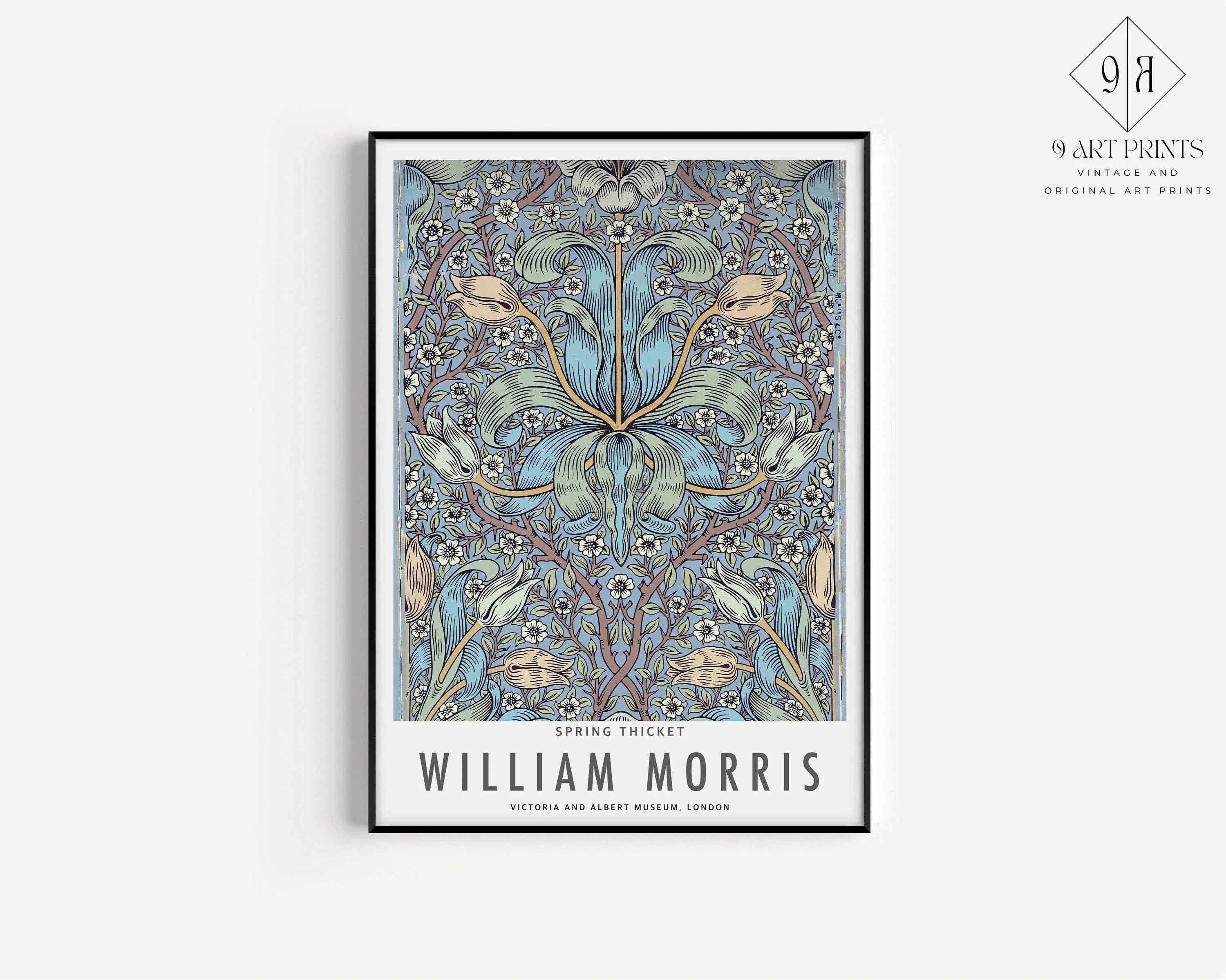 William Morris Prints: Botanical Art, Spring Thicket & Lily (Framed)