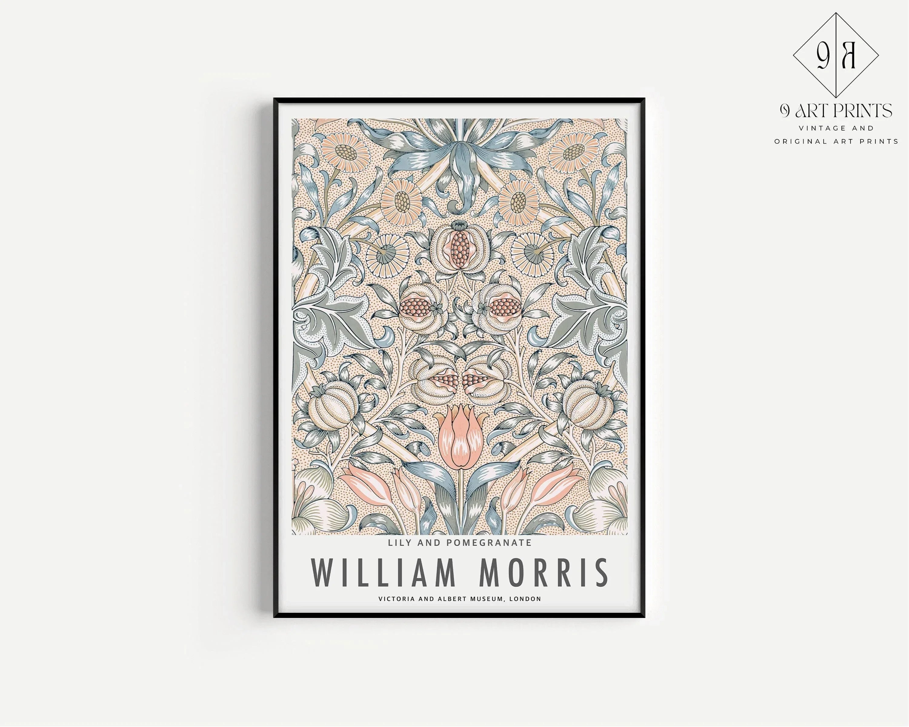 William Morris Prints: Botanical Art, Spring Thicket & Lily (Framed)