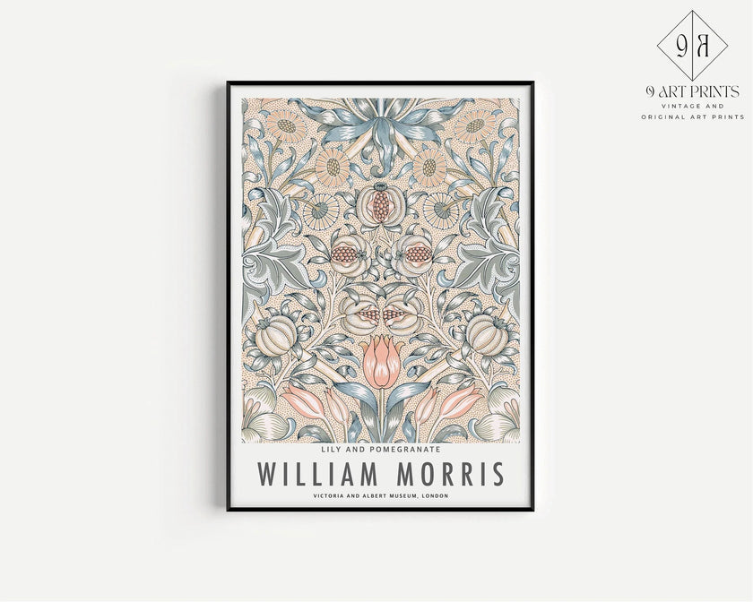 William Morris Prints: Botanical Art, Spring Thicket & Lily (Framed)