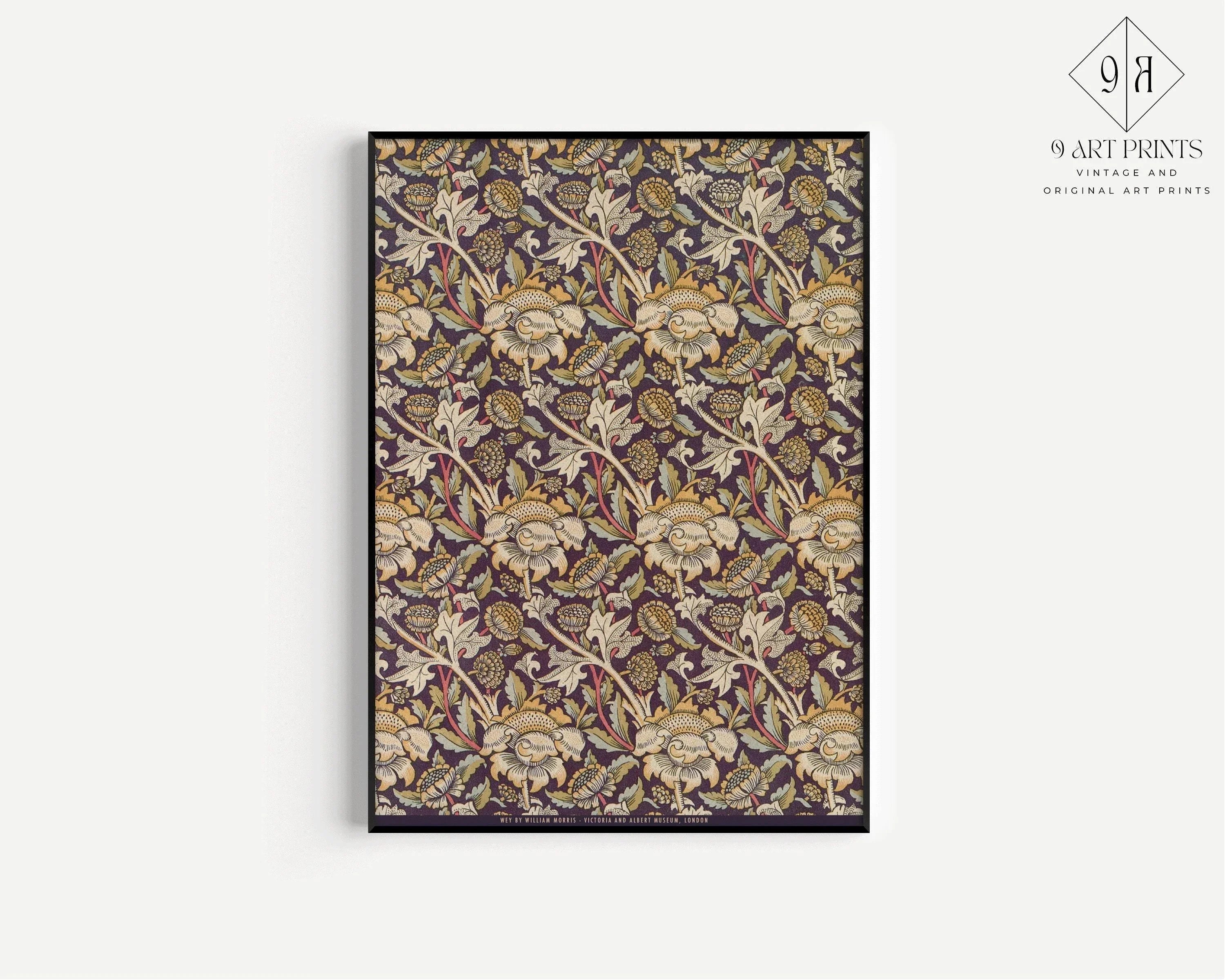 William Morris Prints: Vintage Botanical Art Duo, Framed Option