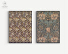 William Morris Prints: Vintage Botanical Art Duo, Framed Option