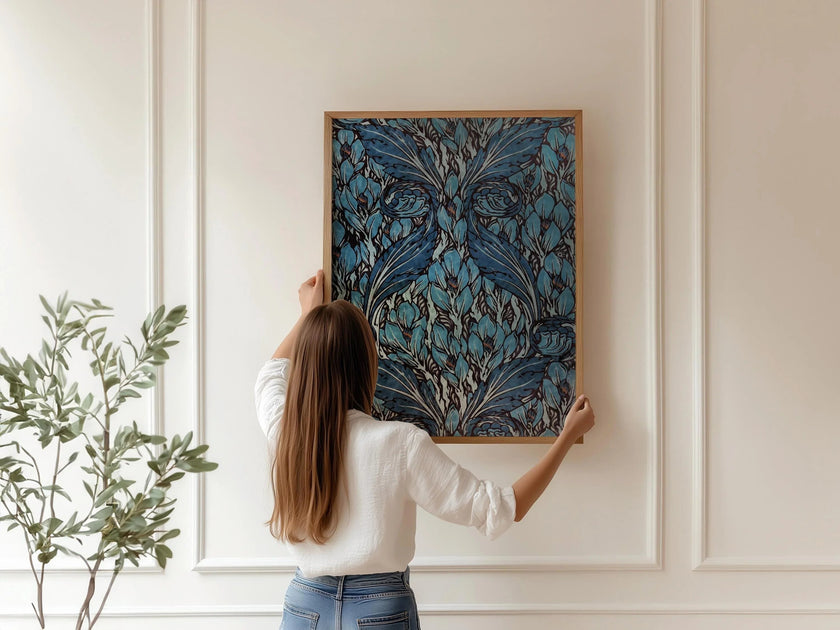 William Morris Swirling Leaf Print: Vintage Botanical Art (Framed Available)