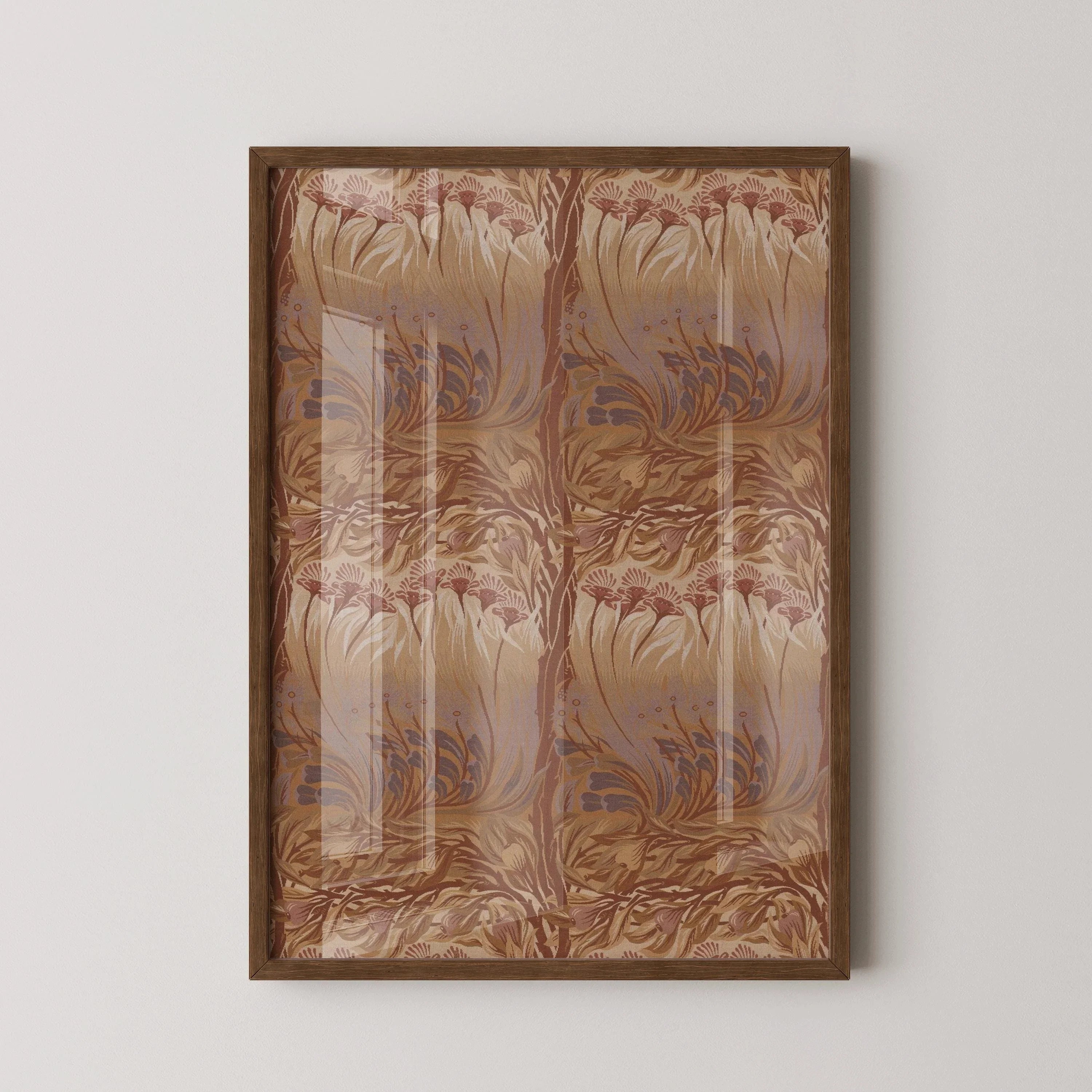 William Morris 'The Fig Tree' Print: Vintage Brown Pattern, Giclee Art