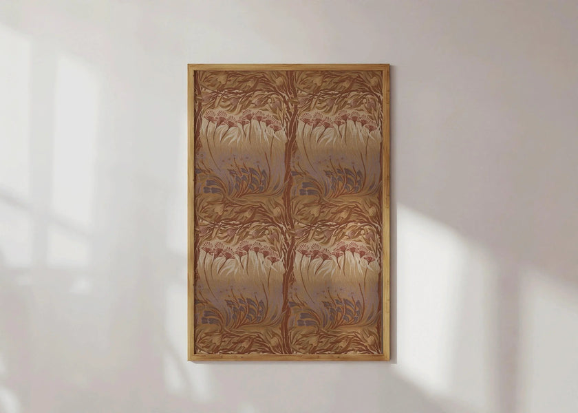 William Morris 'The Fig Tree' Print: Vintage Brown Pattern, Giclee Art