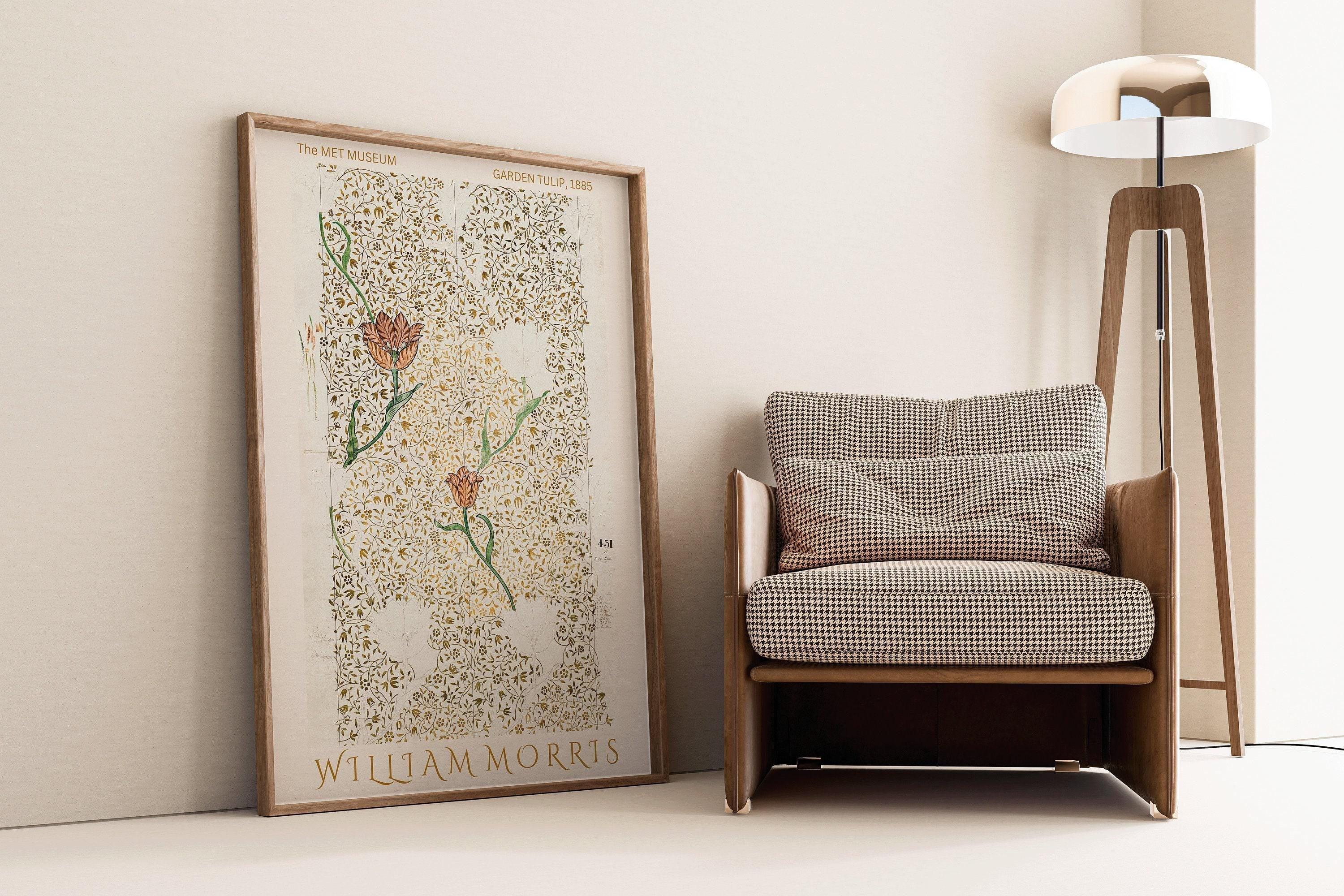 William Morris Tulip Print: Vintage Botanical Art, Giclee Fine Art