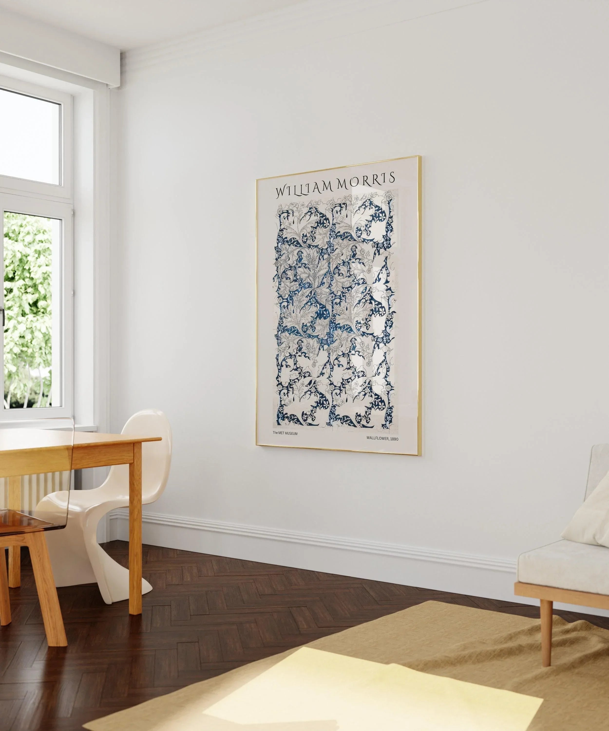 William Morris Wallflower Art Print: Vintage Botanical Poster
