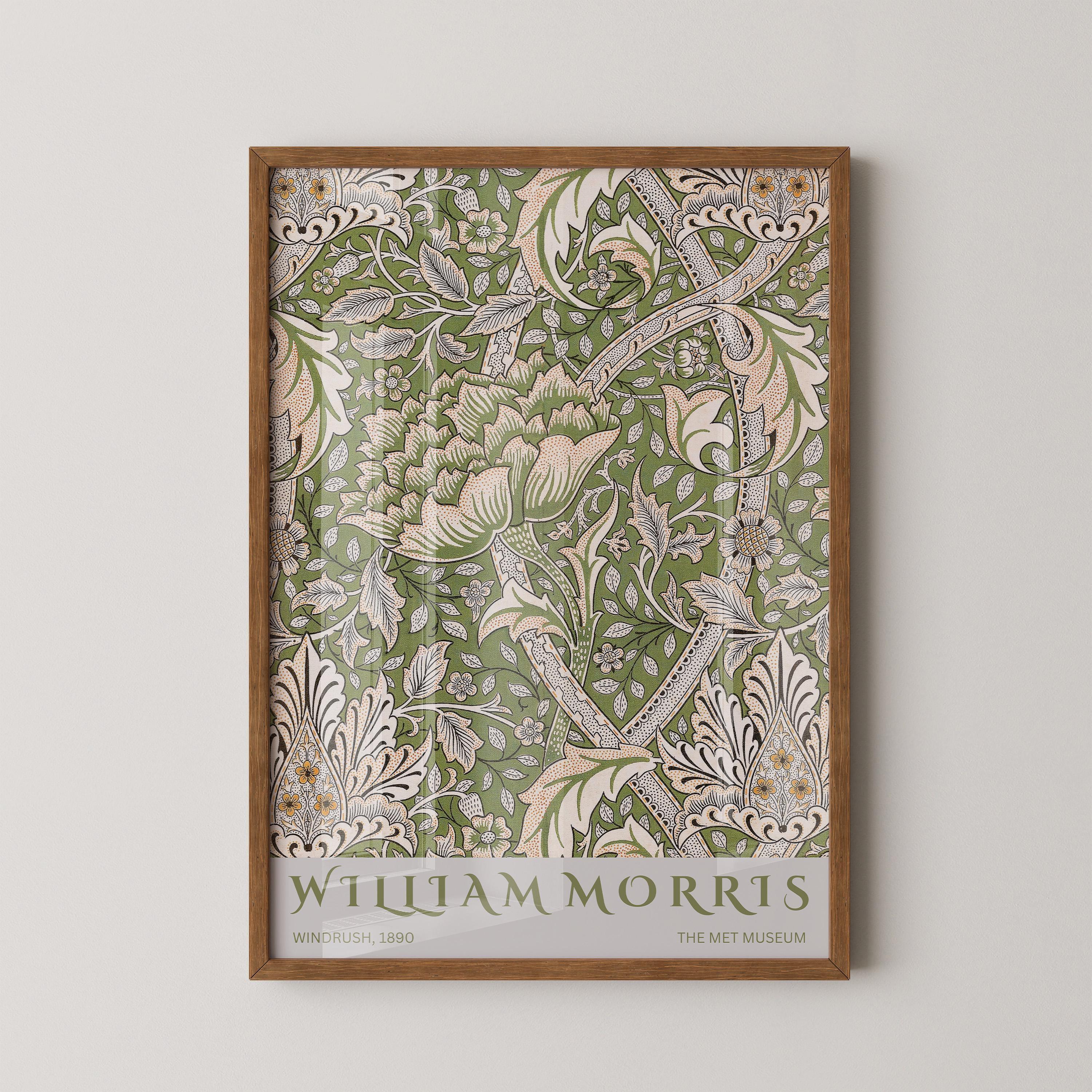 William Morris Windrush Art Print: Vintage Botanical Poster