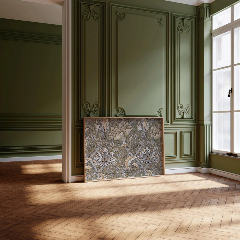 William Morris Windrush Print: Sage Green Vintage Floral Art