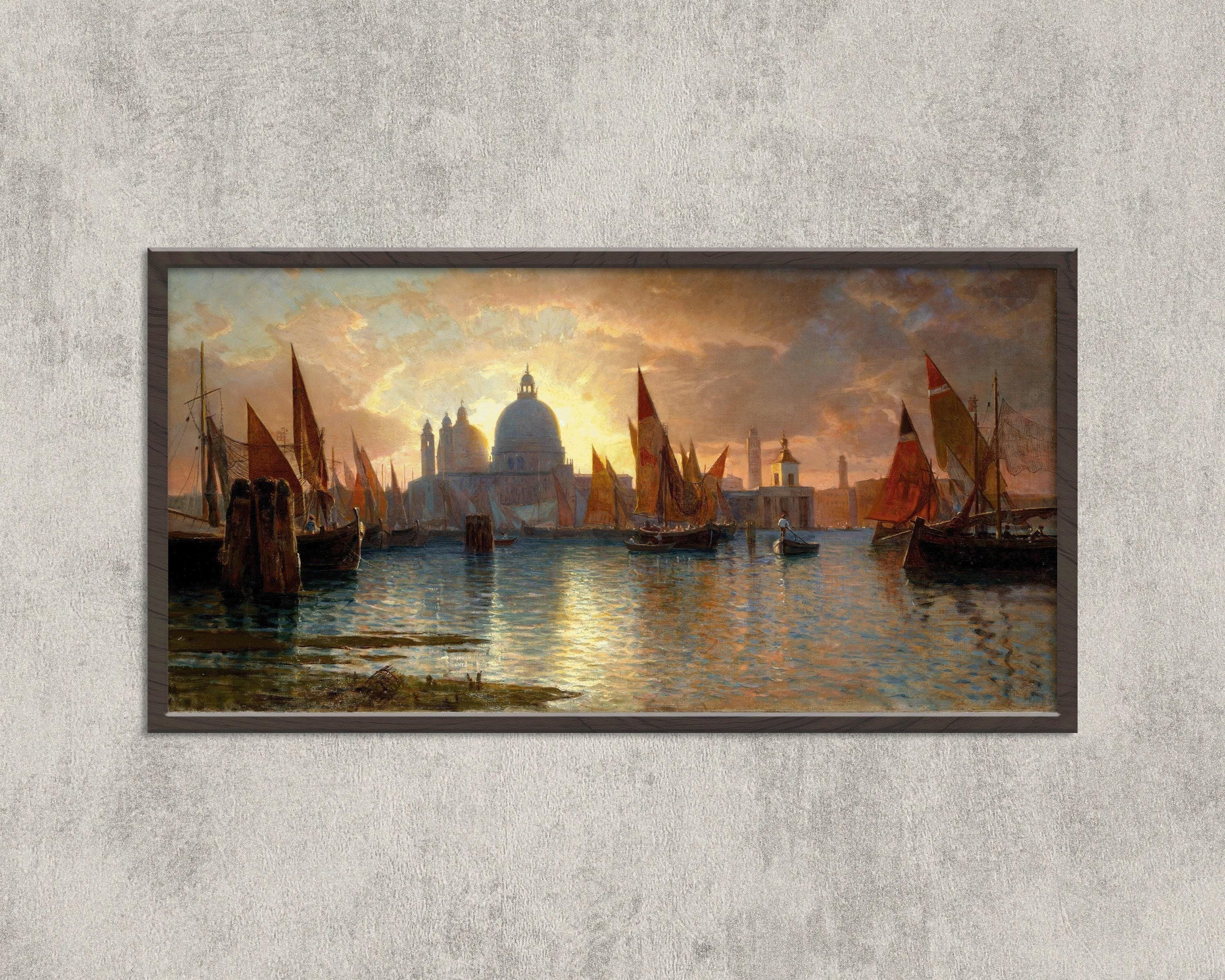 William Stanley Haseltine: Santa Maria della Salute Sunset Seascape Art Print (2x1)
