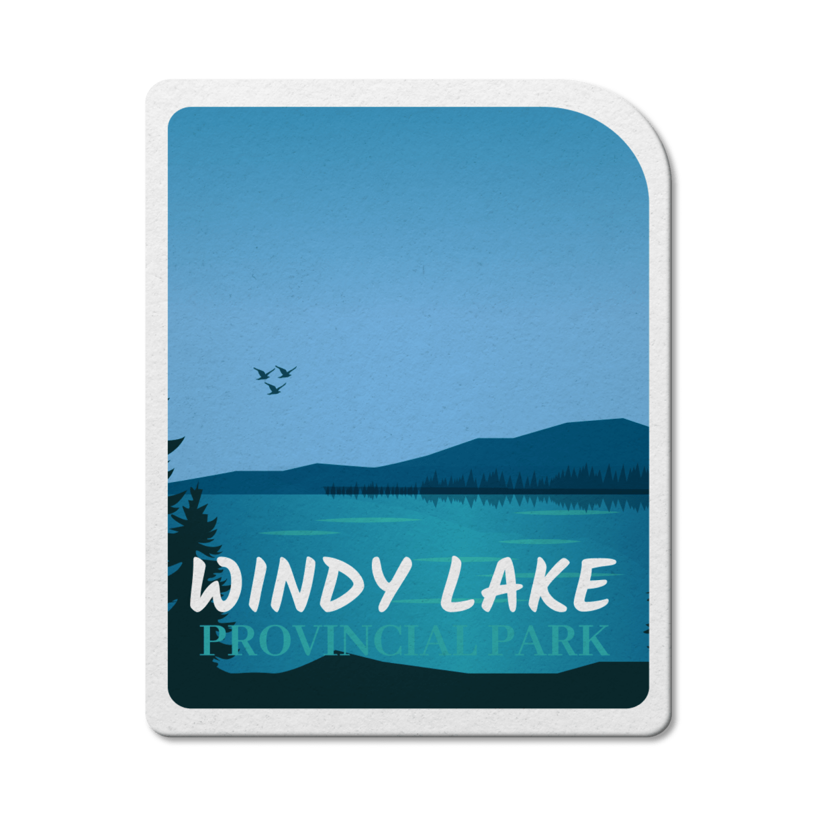 Windy Lake Ontario Provincial Park Waterproof Vinyl Sticker, Canada Parks
