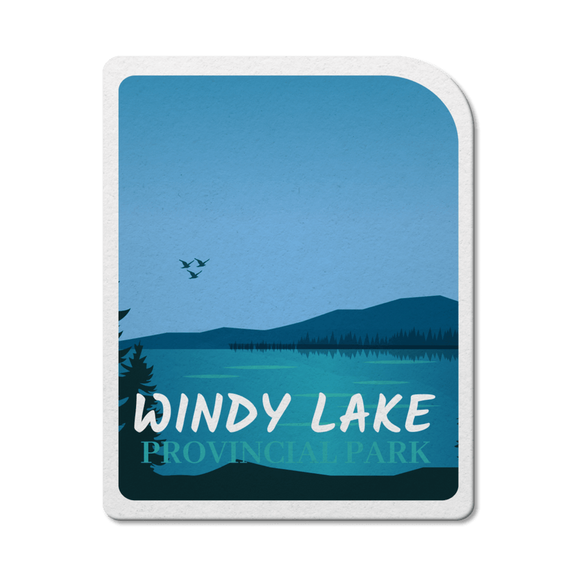 Windy Lake Ontario Provincial Park Waterproof Vinyl Sticker, Canada Parks