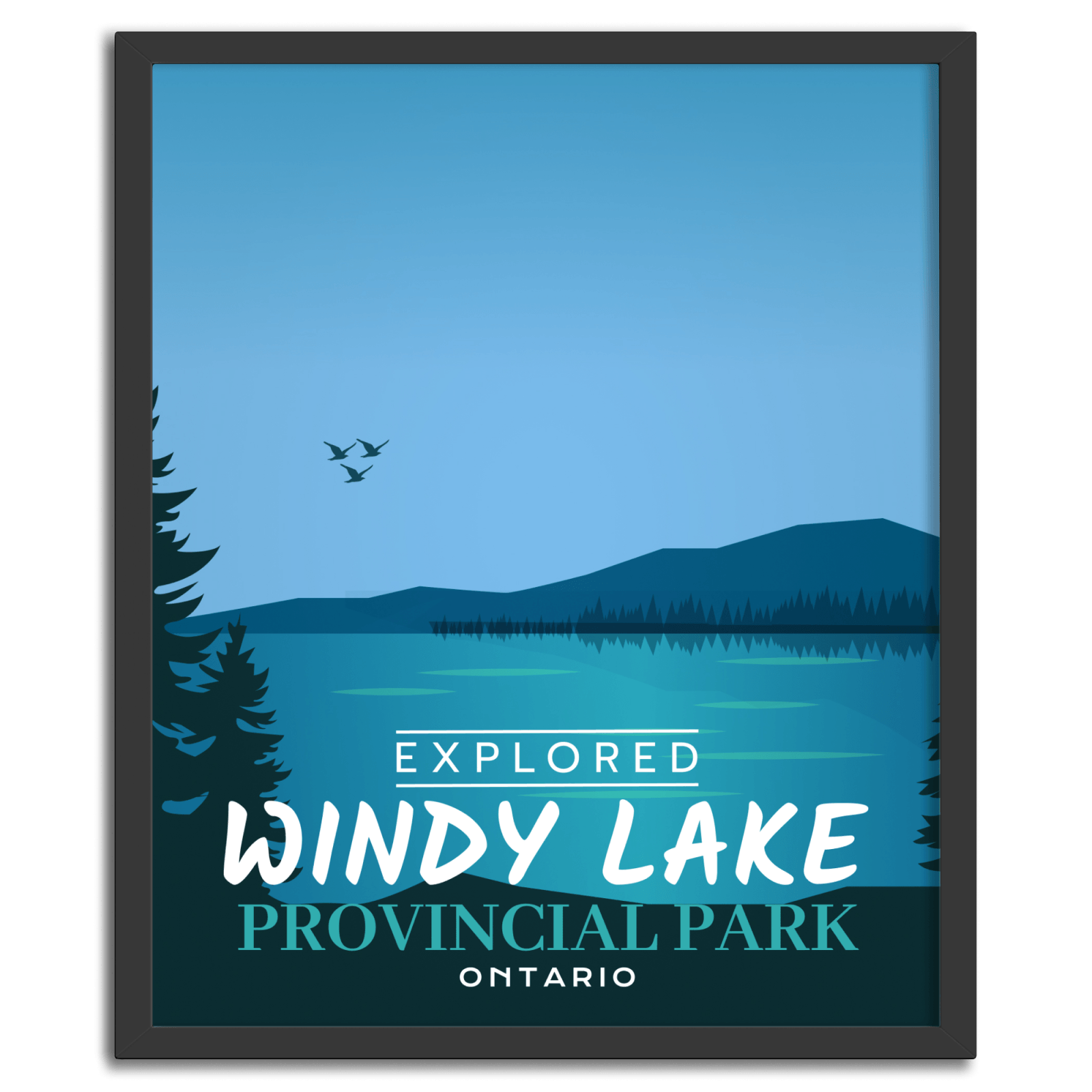 Windy Lake Provincial Park 'Explored' Poster, Canada Parks