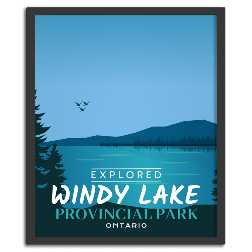 Windy Lake Provincial Park 'Explored' Poster, Canada Parks