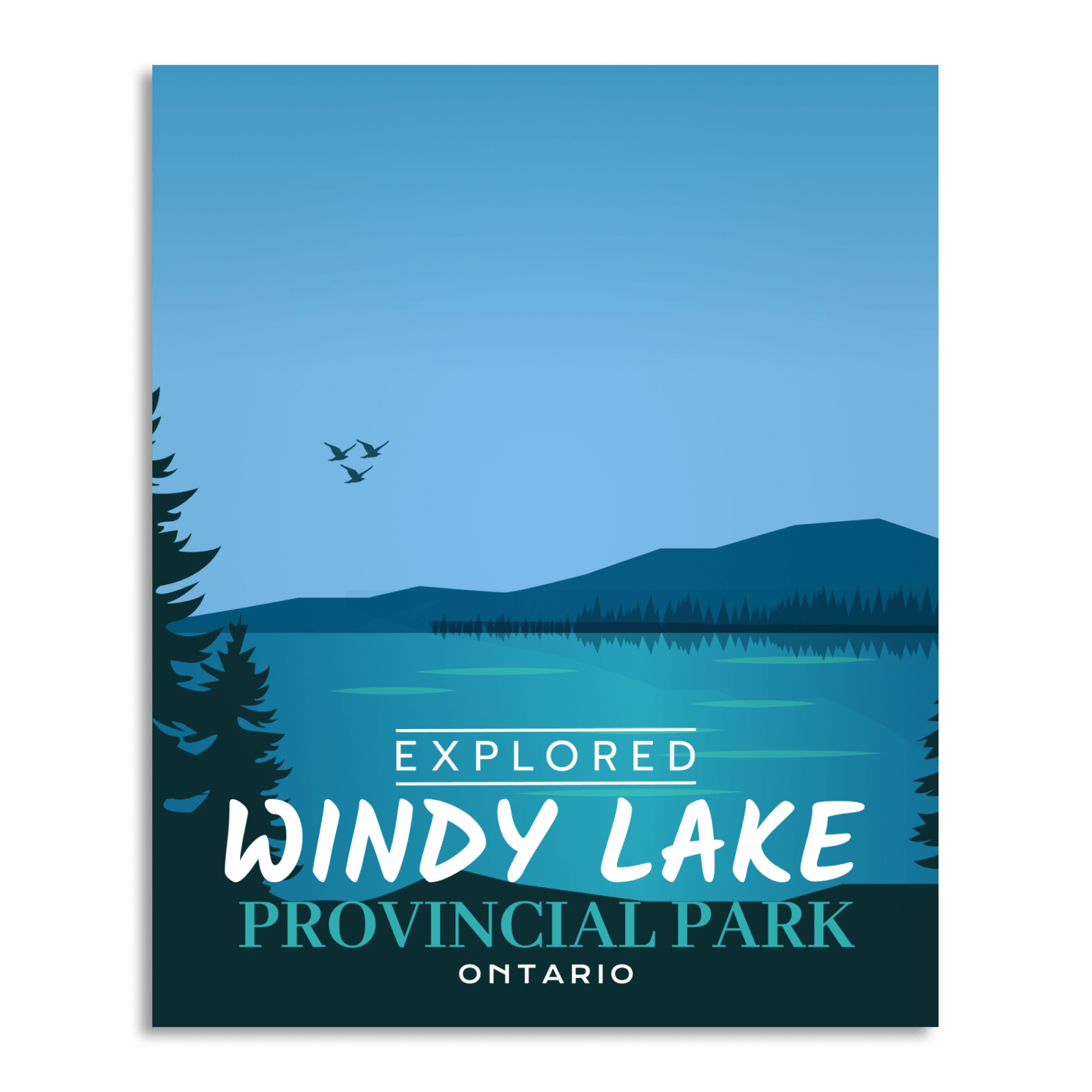 Windy Lake Provincial Park 'Explored' Poster, Canada Parks