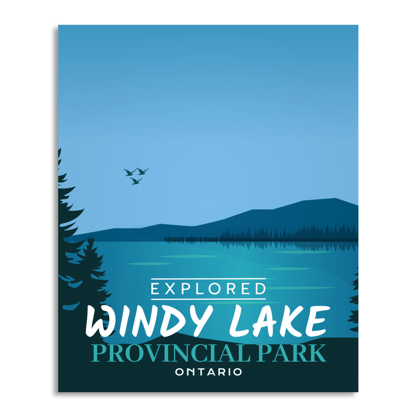 Windy Lake Provincial Park 'Explored' Poster, Canada Parks