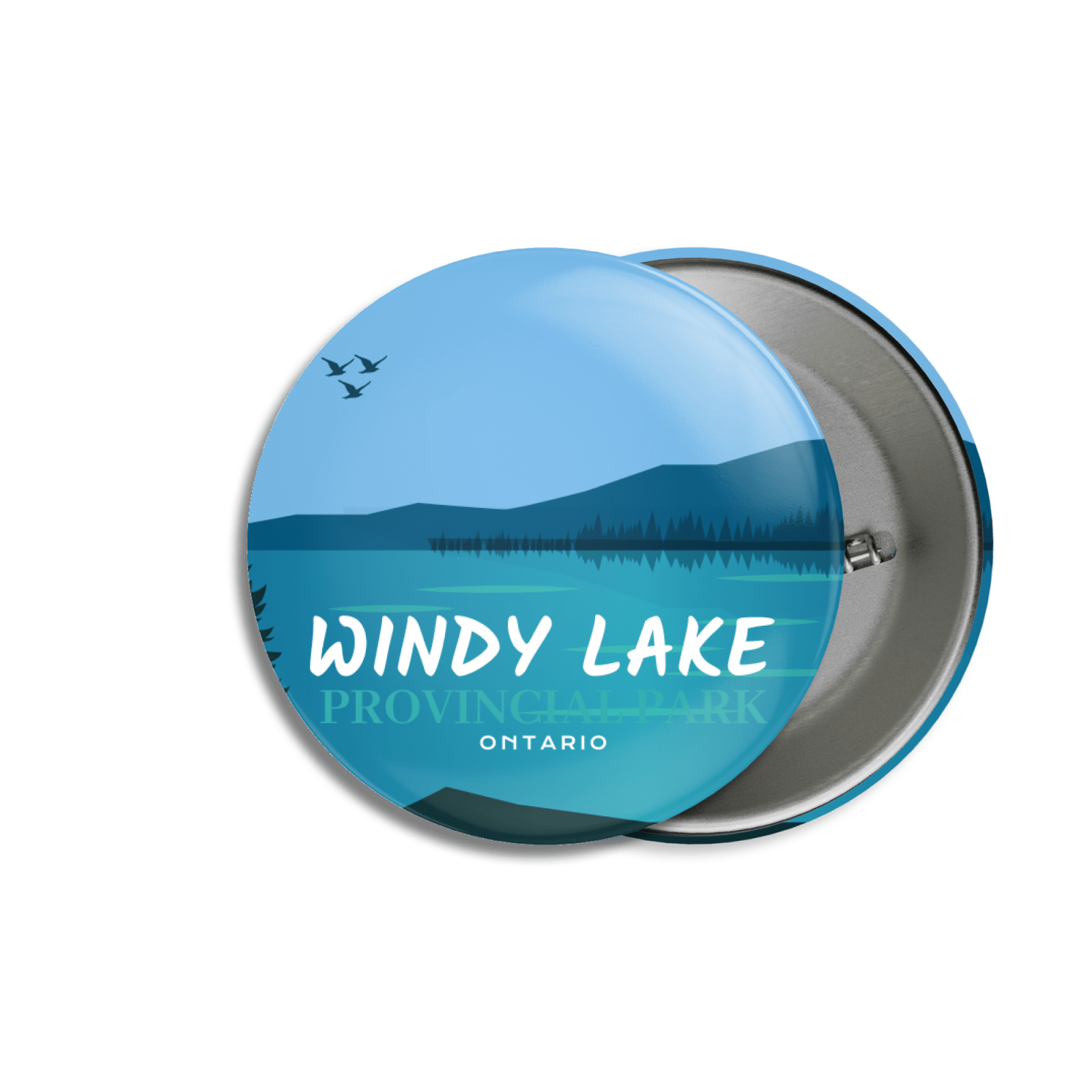 Windy Lake Provincial Park of Ontario Pinback Button, Canada Parks