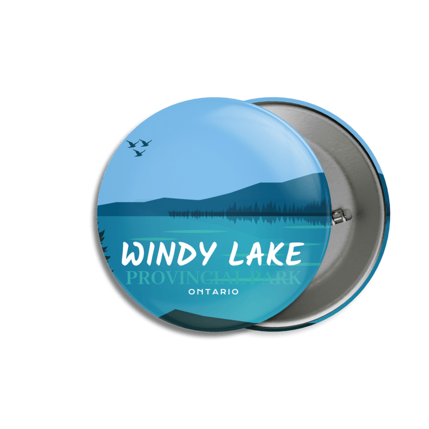 Windy Lake Provincial Park of Ontario Pinback Button, Canada Parks