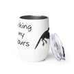 Chickasaurous Battle Wine tumbler