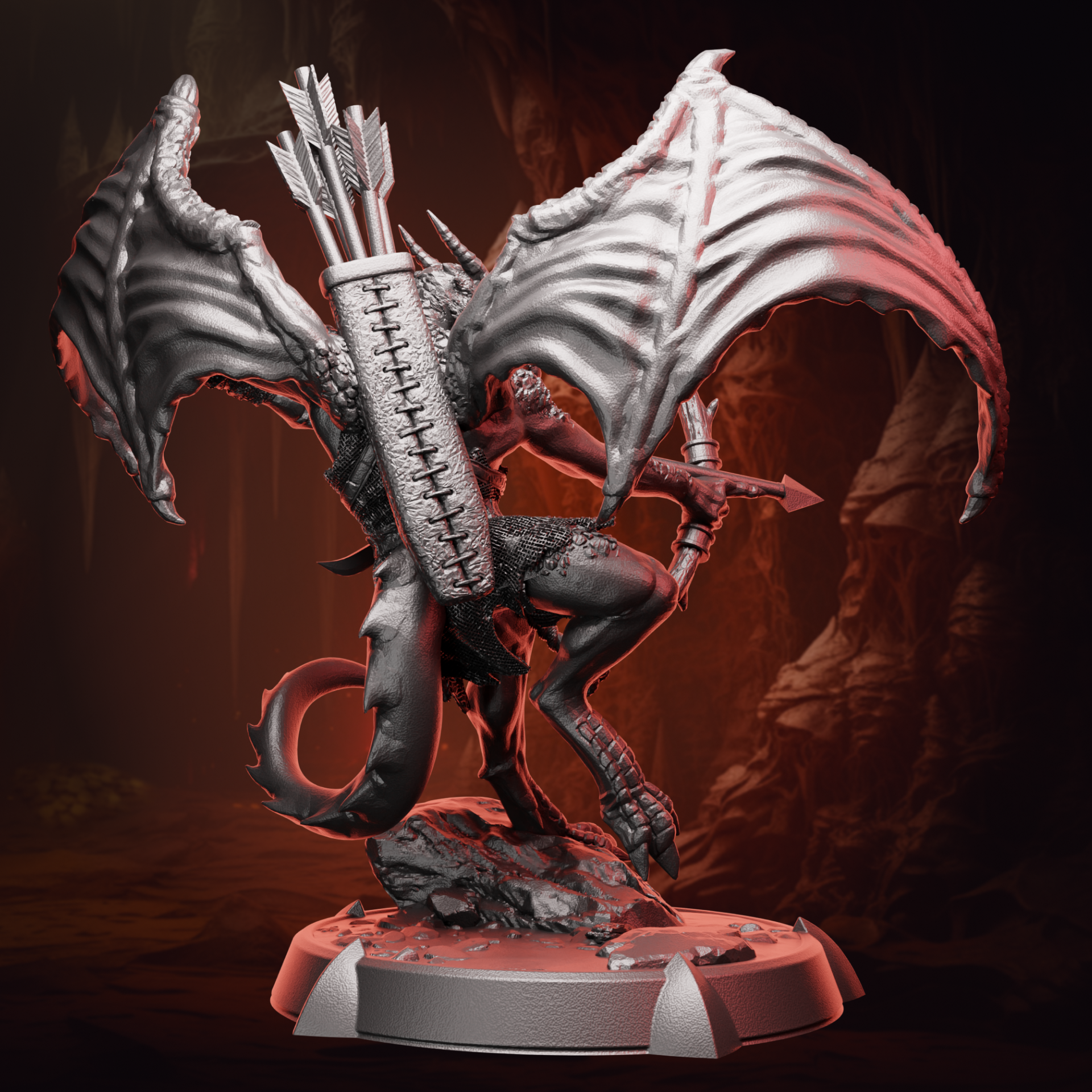 Winged Kobold Archer | Bow & Arrow | Medium (1in base) | 5e