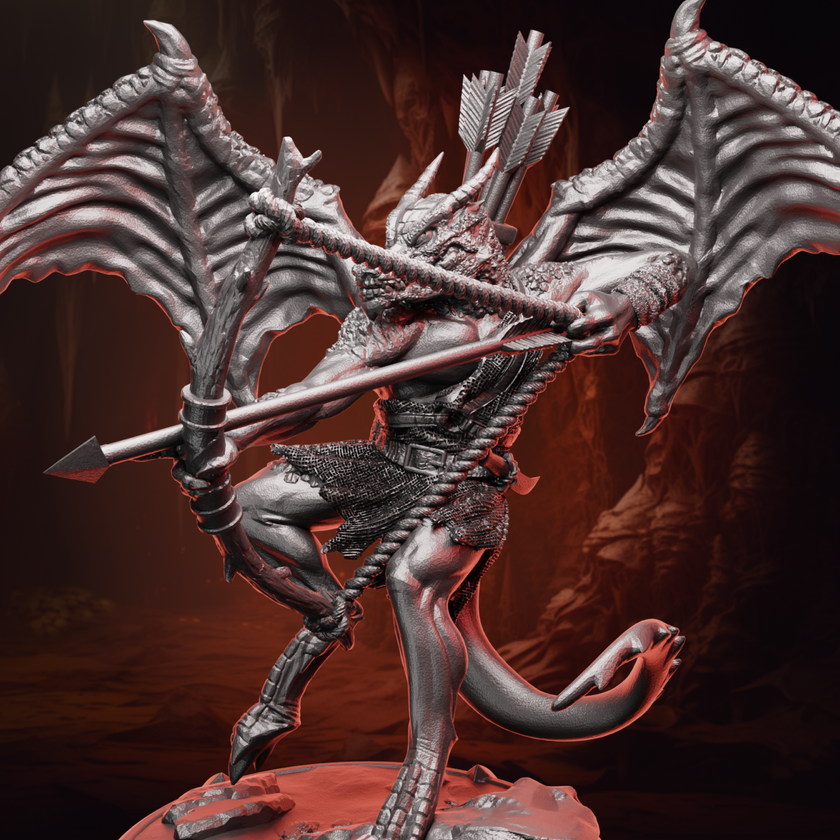 Winged Kobold Archer | Bow & Arrow | Medium (1in base) | 5e