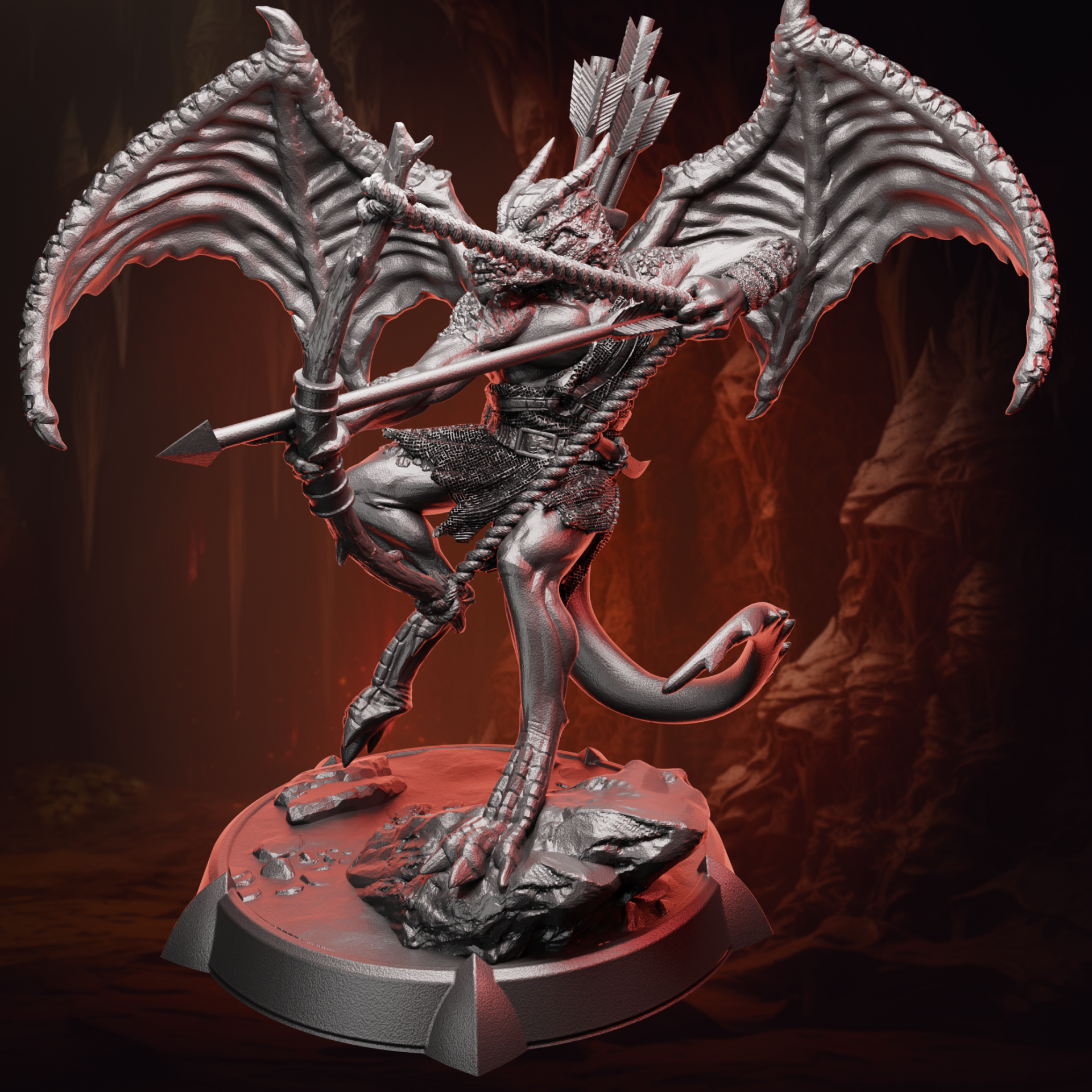 Winged Kobold Archer | Bow & Arrow | Medium (1in base) | 5e