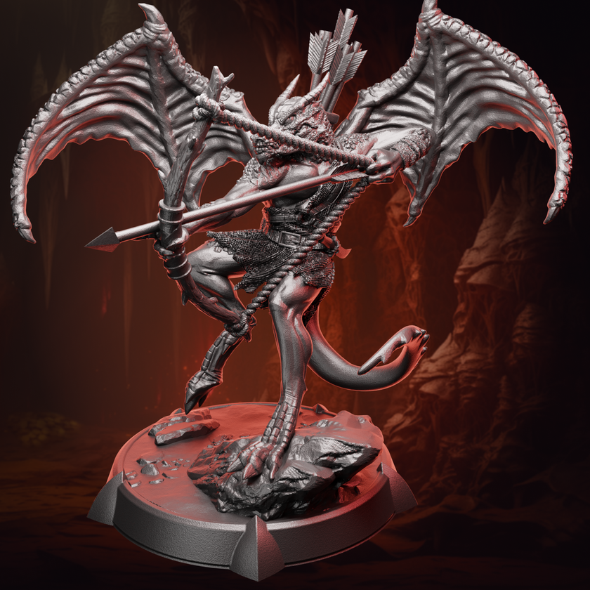 Winged Kobold Archer | Bow & Arrow | Medium (1in base) | 5e
