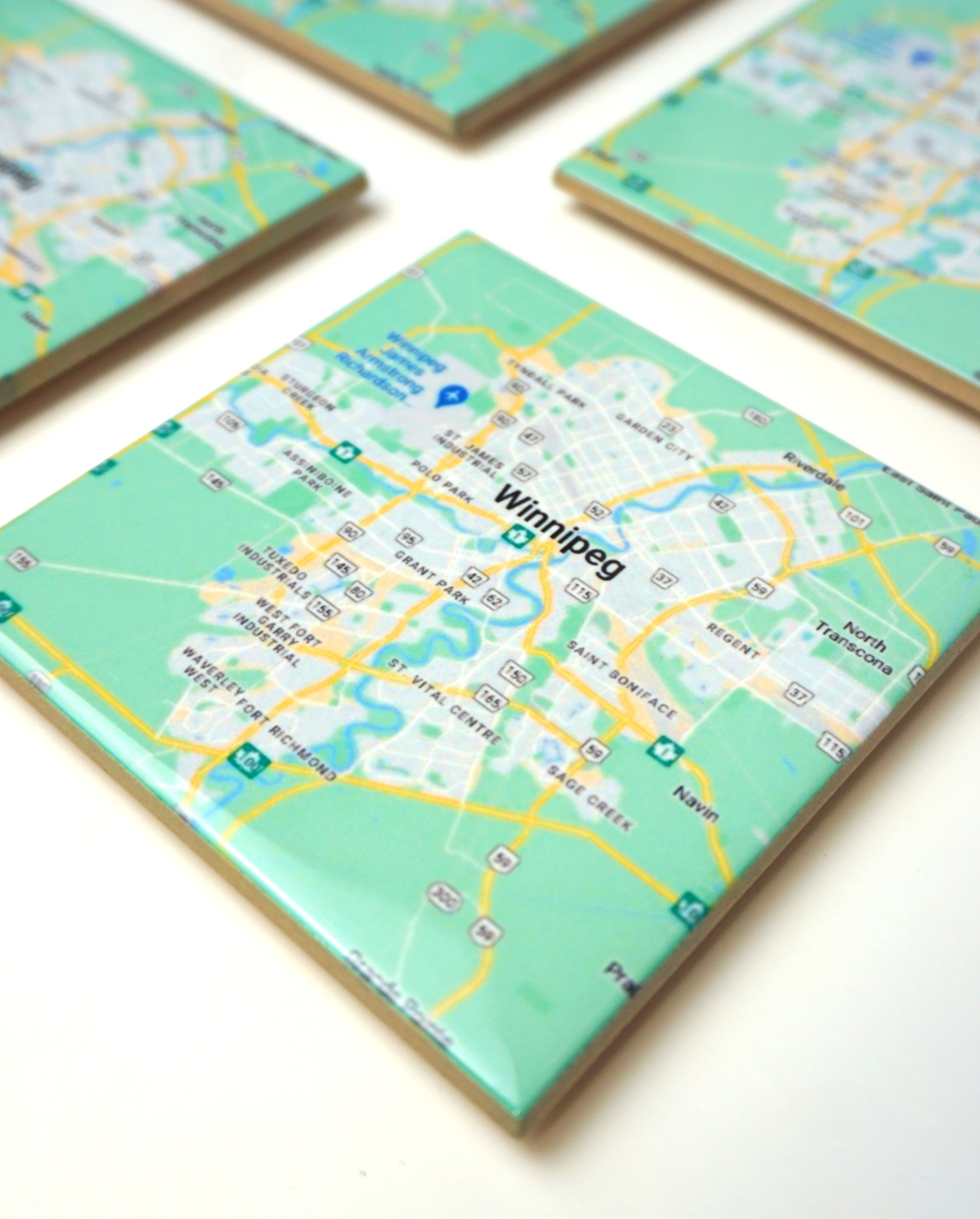 Winnipeg Map Coasters