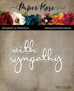 With Sympathy Fine Script Layered Metal Cutting Die 21435