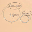 Women Jewelry Set Necklace Bracelet Earring Three Piece Silver Set