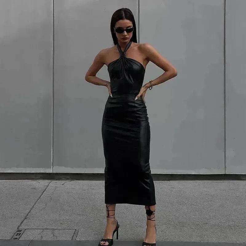 Women's Backless Dress Fashionable Slim-fit Halter
