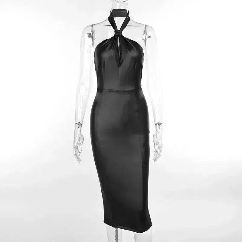 Women's Backless Dress Fashionable Slim-fit Halter