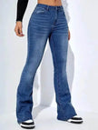 Women's Fashion Casual High Waist Slim-fit Stretch Jeans Pant Trousers