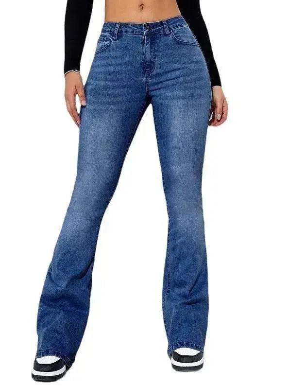 Women's Fashion Casual High Waist Slim-fit Stretch Jeans Pant Trousers