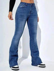 Women's Fashion Casual High Waist Slim-fit Stretch Jeans Pant Trousers