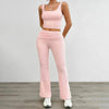 Women's Fashion Casual Solid Color Vest Body-hugging Suit