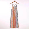 Women's Fashion High Waist Sling Cross Deep V-neck Dress