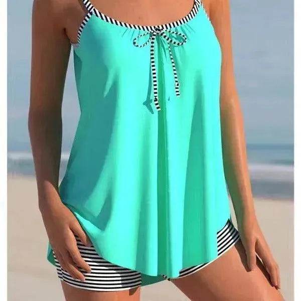 Women's Fashion Solid Color Loose Beach Casual Swimming Suit