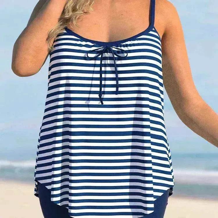 Women's Fashion Solid Color Loose Beach Casual Swimming Suit