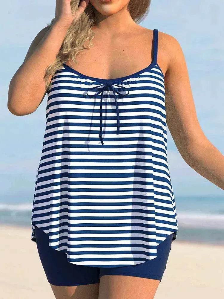 Women's Fashion Solid Color Loose Beach Casual Swimming Suit