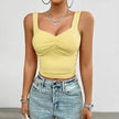 Women's Fashion Solid Color Slim-fit Twist Strap Top