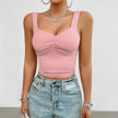 Women's Fashion Solid Color Slim-fit Twist Strap Top