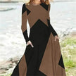 Women's Fashion Vintage Style Long Sleeve Maxi Dress